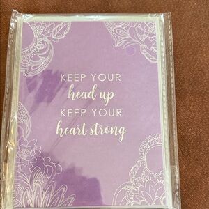 Inspirational Lavender Greeting Card - "Keep Your Head Up"